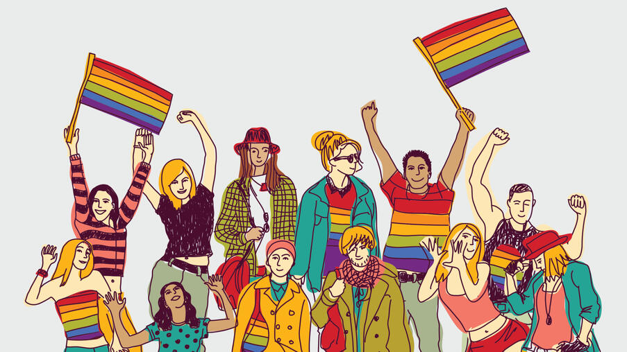 A field of sunflowers.